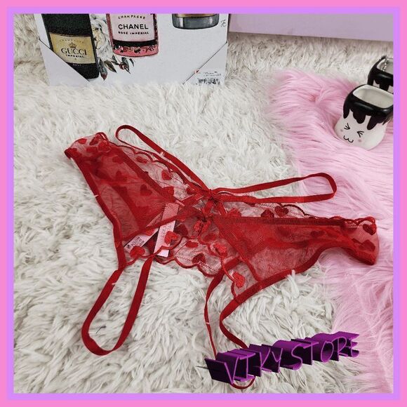 NWT {Victoria's Secret} Dream Angels Red Brazilian Tanga: Sultry Elegance in Med - Picture 2 of 7